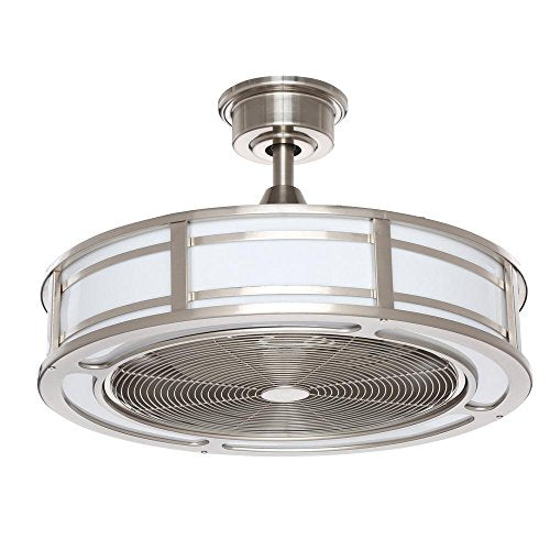 Home Decorators Collection Brette 23 in. LED Indoor/Outdoor Brushed Nickel Ceiling Fan - Artificial Waterfalls