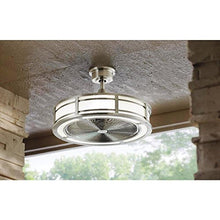 Load image into Gallery viewer, Home Decorators Collection Brette 23 in. LED Indoor/Outdoor Brushed Nickel Ceiling Fan - Artificial Waterfalls