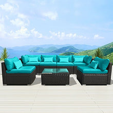 Load image into Gallery viewer, Patio Furniture Brown  Sofa Set - Artificial Waterfalls